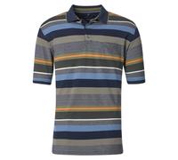 Poloshirt CASAMODA "CASAMODA Polo-Shirt gestreift", Herren, Gr. L, grün, 50% Baumwolle, 50% Polyester, Shirts (25218246-L) grün
