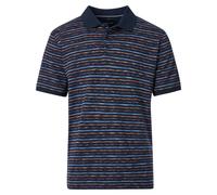 Poloshirt CASAMODA "CASAMODA Polo-Shirt gestreift", Herren, Gr. XL, blau (dunkelblau), 80% Baumwolle, 20% Polyester, Shirts (55247557-XL) dunkelblau
