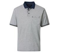 Poloshirt CASAMODA "CASAMODA Polo-Shirt Print", Herren, Gr. M, grau (hellgrün), 100% Baumwolle, Shirts (43899747-M) hellgrün