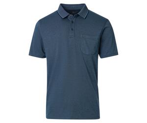 Poloshirt CASAMODA "CASAMODA Polo-Shirt uni", Damen, Gr. 5XL, türkisblau, 55% Baumwolle, 45% Polyester, Shirts (27782041-5XL) türkisblau