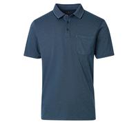 Poloshirt CASAMODA "CASAMODA Polo-Shirt uni", Damen, Gr. 6XL, blau (türkisblau), 55% Baumwolle, 45% Polyester, Shirts (27782041-6XL) türkisblau