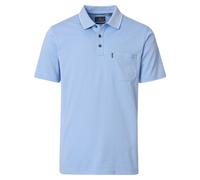 Poloshirt CASAMODA "CASAMODA Polo-Shirt uni", Damen, Gr. 6XL, himmelblau, 55% Baumwolle, 45% Polyester, Shirts (28908623-6XL) himmelblau