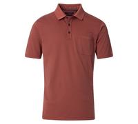 Poloshirt CASAMODA "CASAMODA Polo-Shirt uni", Herren, Gr. L, dunkelorange, 55% Baumwolle, 45% Polyester, Shirts (90383532-L) dunkelorange