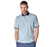 Poloshirt CASAMODA "CASAMODA Polo-Shirt uni", Herren, Gr. L, helltürkis, 95% Baumwolle, 5% Elasthan, Shirts (96874519-L) helltürkis