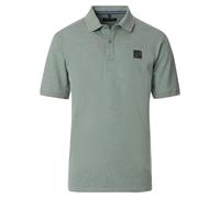 Poloshirt CASAMODA "CASAMODA Polo-Shirt uni", Herren, Gr. L, türkis, 95% Baumwolle, 5% Elasthan, Shirts (76303237-L) türkis