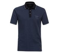 Poloshirt CASAMODA "CASAMODA Polo-Shirt uni", Herren, Gr. XL, blau (dunkelblau), 50% Baumwolle, 50% Polyester, Shirts (98799945-XL) dunkelblau