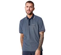 Poloshirt CASAMODA "CASAMODA Polo-Shirt uni", Herren, Gr. XL, blau (graues dunkelblau), 95% Baumwolle, 5% Elasthan, Shirts (20263349-XL) graues dunkelblau