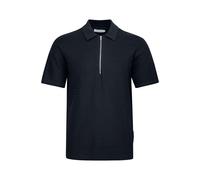 Casual Friday Poloshirt mit kurzem Reißverschluss Modell 'JOE' in Dunkelblau, Größe XXL