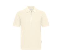Casual Friday Poloshirt mit kurzem Reißverschluss Modell 'JOE' in Sand, Größe XXL