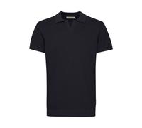 Poloshirt CASUAL FRIDAY "Poloshirt CFMATEO", Herren, Gr. L, blau (schwarz navy), Obermaterial: 70% Baumwolle CO. 30% Leinen LI., Shirts (39354265-L) schwarz navy