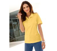 Poloshirt CASUAL LOOKS "Poloshirt", Damen, Gr. 36, gelb (maisgelb), 100% Baumwolle, unifarben, ohne Ausschnitt, Shirts (214338-36) maisgelb