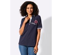 Poloshirt CASUAL LOOKS "Poloshirt", Damen, Gr. 40, blau (marine), 100% Baumwolle, unifarben, Shirts (89720528-40) marine