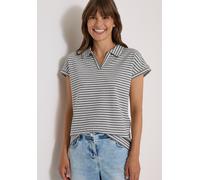 Kurzarm Poloshirt mit Streifenstruktur