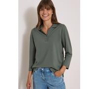 Cecil Damen 3/4-Arm Poloshirt mit Knopfdetail