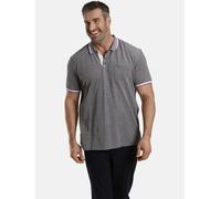 Poloshirt CHARLES COLBY "Poloshirt EARL DORIAN", Herren, Gr. XL, schwarz (grau melange), Obermaterial: 100% Baumwolle CO., comfort fit normal, ohne Ausschnitt, Shirts (84089412-XL) grau melange