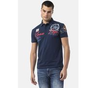 Poloshirt CIPO & BAXX, Herren, Gr. S, blau (navyblau), Jersey, Obermaterial: 95% Baumwolle, 5% Elasthan, bedruckt, regular fit normal, Shirts (50337116-S) navyblau