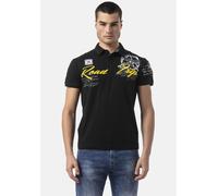 Poloshirt CIPO & BAXX, Herren, Gr. XXL, schwarz, Jersey, Obermaterial: 95% Baumwolle, 5% Elasthan, bedruckt, regular fit normal, Shirts (90951815-XXL) schwarz