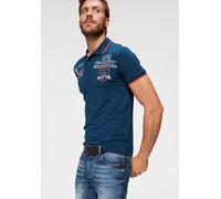 Poloshirt CIPO & BAXX "Rowing Club", Herren, Gr. XL, blau (navy), Single Jersey, Obermaterial: 95% Baumwolle, 5% Elasthan, bedruckt, schmal, angesetztes Bündchen, Shirts, bis Gr. 5XL (58242319-XL) nav