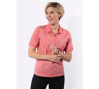 Poloshirt CLASSIC BASICS "Poloshirt", Damen, Gr. 36, rosa (flamingo, dunkelrot, getupft), 100% Baumwolle, gemustert, gepunktet, Shirts (71852439-36) flamingo, dunkelrot, getupft