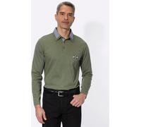 Poloshirt CLASSIC "Langarm-Poloshirt", Herren, Gr. 48/50, grün (khaki), 100% Baumwolle, unifarben, Shirts (81946804-48) khaki