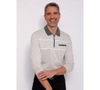 Poloshirt CLASSIC "Langarm-Poloshirt", Herren, Gr. 56/58, beige (hellgrau), 100% Baumwolle, unifarben, Shirts (78105163-56) hellgrau