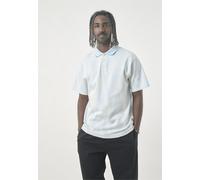 Poloshirt CLEPTOMANICX "Ziggy", Herren, Gr. XXL, blau (hellblau), 100% Baumwolle, Jacquardmuster, normal, V-Ausschnitt, Shirts, mit dezentem Allover-Print (85957857-XXL) hellblau