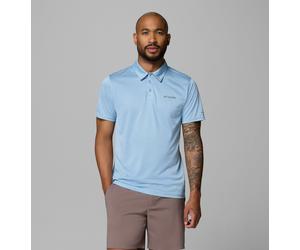 Poloshirt COLUMBIA "Columbia Hike Polo", Herren, Gr. L (50), blau (ripple blau heather), Jersey, Obermaterial: 100% Polyester, Rundhals, Shirts, Kurzarm-Design, mit Polokragen und Rundhals, aus Polyes