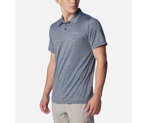 Poloshirt COLUMBIA "Columbia Hike Polo", Herren, Gr. XL (54), blau (collegiate navy heather), Jersey, Obermaterial: 100% Polyester, Rundhals, Shirts, Kurzarm-Design, mit Polokragen und Rundhals, aus P