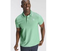 Poloshirt DELMAO, Herren, Gr. L (52/54), grün, Piqué, Obermaterial: 100% Baumwolle, unifarben, Basic, regular fit, Rippbündchen, Shirts, Kurzarm, lockere Passform, Polokragen, für Tennis oder Golf (78