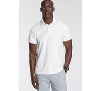 Poloshirt DELMAO "in vielen Sommer Farben Preis-Leistungs Bestseller", Herren, Gr. M (48/50), weiß, Piqué, Obermaterial: 100% Baumwolle, unifarben, Basic, regular fit, Rippbündchen, Shirts, Trendige l