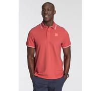 Poloshirt DELMAO, Herren, Gr. 3XL (64/66), rot, Piqué, Obermaterial: 100% Baumwolle, unifarben, Basic, regular fit, Rippbündchen, Shirts, Kurzarm, lockere Passform, Polokragen, für Tennis oder Golf (5