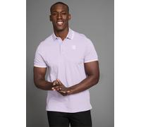 Poloshirt DELMAO, Herren, Gr. XXL (60/62), lila, Piqué, Obermaterial: 100% Baumwolle, unifarben, Basic, regular fit, Rippbündchen, Shirts, Kurzarm, lockere Passform, Polokragen, für Tennis oder Golf (