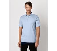 Poloshirt DESOTO "Jerseypolo Essential Kent halbarm", Herren, Gr. L, blau (light blau piquè), Piqué, Obermaterial: 100% Baumwolle, unifarben, slim fit normal, Rundhals, eingesetzt abgesteppte Kante, S