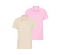 Poloshirt EASTWIND, Damen, Gr. 32/34, rosa (hellpink, beige), Obermaterial: 100% Baumwolle, unifarben, Basic, figurumspielend hüftbedeckend, Shirts Poloshirt, figurumspielende Passform, Polokragen, Ba