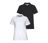Poloshirt EASTWIND, Damen, Gr. 48/50, schwarz-weiß (schwarz, weiß), Obermaterial: 100% Baumwolle, clean, gepflegt, unifarben, Basic, figurumspielend hüftbedeckend, Shirts, figurumspielende Passform, P