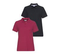 Poloshirt EASTWIND, Damen, Gr. 52/54, bunt (marine, beere), Obermaterial: 100% Baumwolle, clean, gepflegt, unifarben, Basic, figurumspielend hüftbedeckend, Shirts, figurumspielende Passform, Polokrage