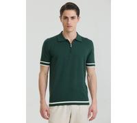 Poloshirt FELIX HARDY "Polo Shirt Kurzarm mit Reißverschluss", Herren, Gr. XL, dunkelgrün, 100% Baumwolle, Shirts (61864547-XL) dunkelgrün