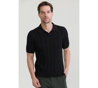 Poloshirt FELIX HARDY "Strick-Polo Shirt Kurzarm", Herren, Gr. M, schwarz, 100% Baumwolle, Shirts (66052247-M) schwarz