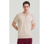 Poloshirt FELIX HARDY "Strick-Polo Shirt Kurzarm", Herren, Gr. S, beige, 100% Baumwolle, Shirts (45732828-S) beige