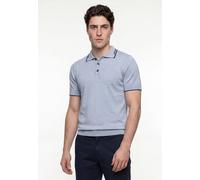 Poloshirt FELIX HARDY "Strick-Polo Shirt Kurzarm", Herren, Gr. XL, blau, 100% Baumwolle, Shirts (99769438-XL) blau