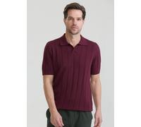 Poloshirt FELIX HARDY "Strick-Polo Shirt Kurzarm", Herren, Gr. XL, rot (bordeaux), 100% Baumwolle, Shirts (98296665-XL) bordeaux