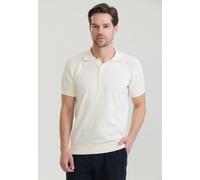 Poloshirt FELIX HARDY "Strick-Polo Shirt Kurzarm", Herren, Gr. XXL, beige (ecru), 100% Baumwolle, Shirts (53430416-XXL) ecru