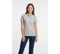 Poloshirt FRUIT OF THE LOOM "Lady-Fit Premium Polo", Damen, Gr. L (40), grau (graumeliert), Piqué, Obermaterial: 100% Baumwolle, meliert, Basic, sehr figurbetont hüftbedeckend, Rundhals, Rippstrickbün