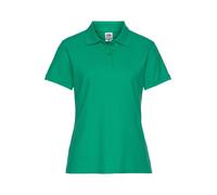 Poloshirt FRUIT OF THE LOOM "Lady-Fit Premium Polo", Damen, Gr. M (38), grün (maigrün), Piqué, Obermaterial: 100% Baumwolle, unifarben, Basic, sehr figurbetont, Rippstrickbündchen, Shirts (28518503-M)