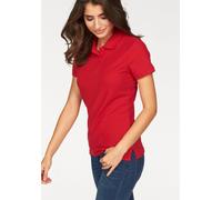 Poloshirt FRUIT OF THE LOOM "Lady-Fit Premium Polo", Damen, Gr. XS (34), rot, Piqué, Obermaterial: 100% Baumwolle, unifarben, Basic, sehr figurbetont, Rippstrickbündchen, Shirts (495088-XS) rot