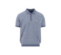 Poloshirt FYNCH-HATTON, Damen, Gr. 3XL, horizon, Web, Obermaterial: 88% Baumwolle, 12% Leinen, gestreift, regular fit normal, ohne Ausschnitt, Bündchen, Shirts, mit Logo Stickerei (30684116-XXXL) hori