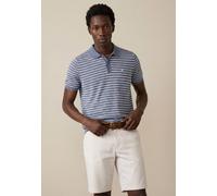 Poloshirt FYNCH-HATTON, Damen, Gr. 3XL, horizon, Web, Obermaterial: 88% Baumwolle, 12% Leinen, gestreift, regular fit normal, ohne Ausschnitt, Bündchen, Shirts, mit Logo Stickerei (30684116-XXXL) hori