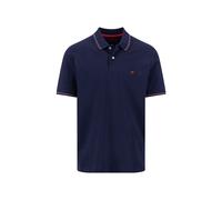Poloshirt FYNCH-HATTON, Herren, Gr. 3XL, marine, Web, Obermaterial: 100% Baumwolle, unifarben, regular fit normal, ohne Ausschnitt, gerader Abschluss kontrastfarben, Shirts, mit Logo Stickerei (265706