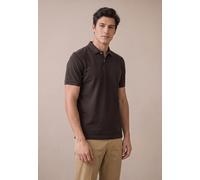 Poloshirt FYNCH-HATTON, Herren, Gr. M, braun (soil), Jersey, Obermaterial: 100% Baumwolle, unifarben, regular fit normal, ohne Ausschnitt, abgesteppte Kante, Shirts, mit Logo-Stickerei (79298907-M) so