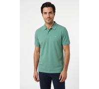 Poloshirt FYNCH-HATTON, Herren, Gr. M, jade, Web, Obermaterial: 100% Baumwolle, unifarben, regular fit normal, ohne Ausschnitt, gerader Abschluss kontrastfarben, Shirts, mit Logo Stickerei (79076612-M